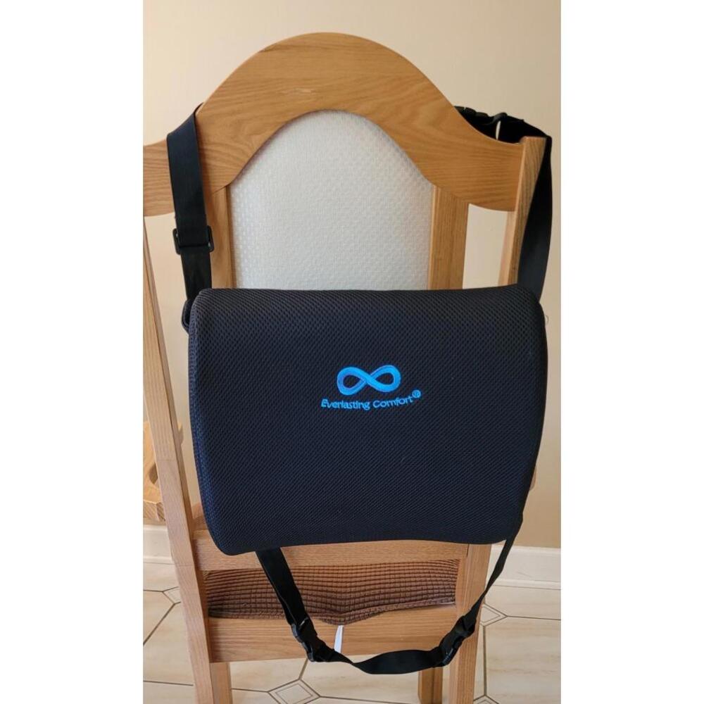 Everlasting Comfort Lumbar Support Chair Pure Memory-Foam Cushion BLACK 092123WT